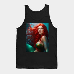 Emerald, Green Eyes Mermaid Tank Top